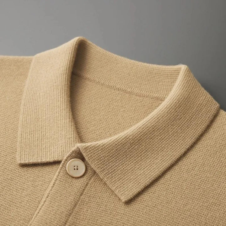Cashmere jas met opstaande kraag en klepzakken