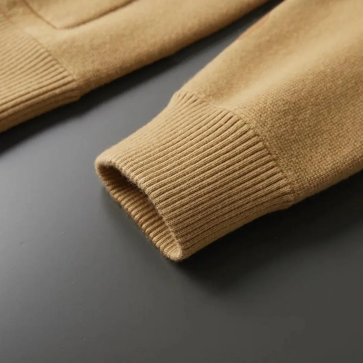 Cashmere jas met opstaande kraag en klepzakken