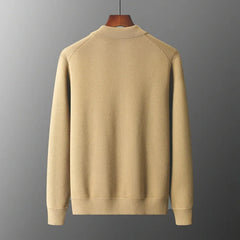 Cashmere jas met opstaande kraag en klepzakken