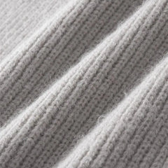 Cashmere trui met volledige rits en opstaande kraag