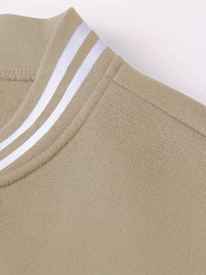 Casual jas met color-block ontwerp en baseball kraag