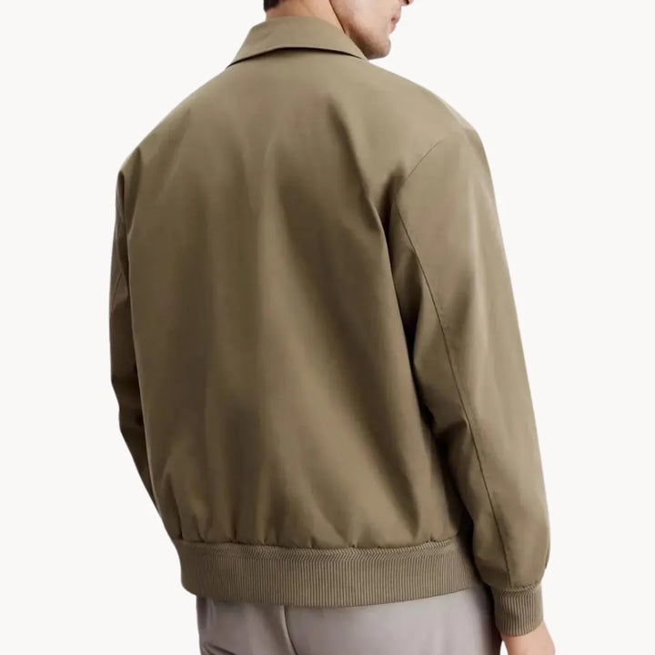 Casual jas met knopen sluiting en elastische boord