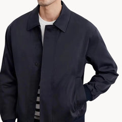 Casual jas met knopen sluiting en elastische boord