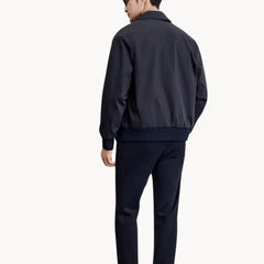Casual jas met knopen sluiting en elastische boord