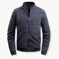 Casual jas met opstaande kraag en ritsluiting