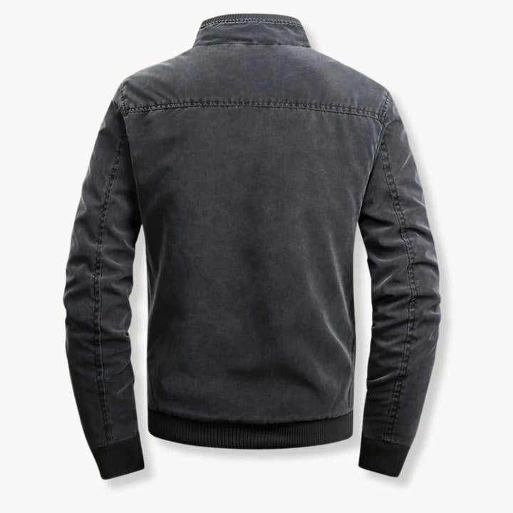 Casual jas met opstaande kraag en ritsluiting