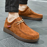 Casual schoenen van varkensleer met antislip rubberen zool