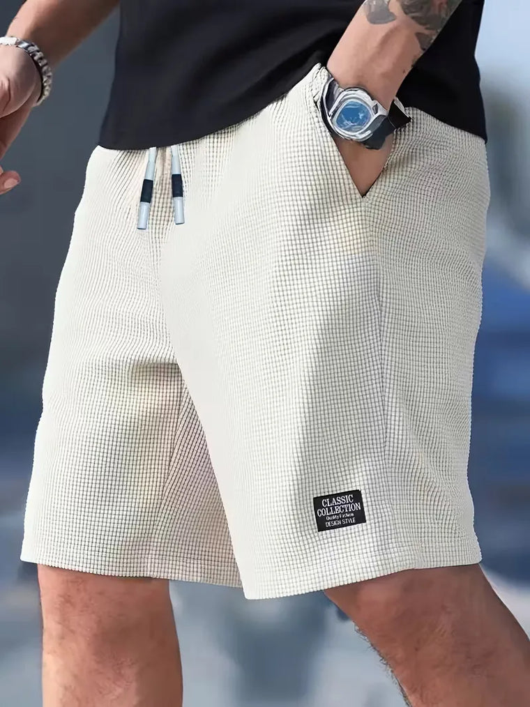 Casual shorts met trekkoord taille en zijzakken