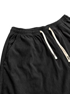 Corduroy broek met losse pasvorm en rechte pijpen