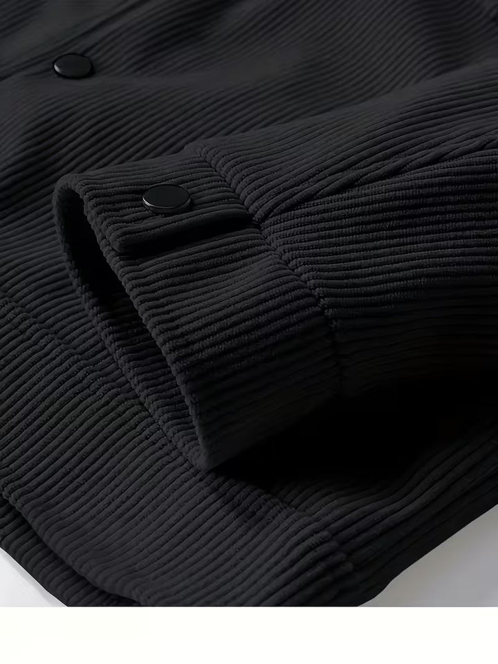 Corduroy jas met twee borstzakken en klassieke kraag