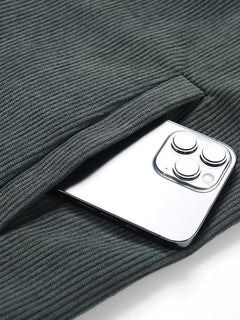 Corduroy jas met twee borstzakken en klassieke kraag