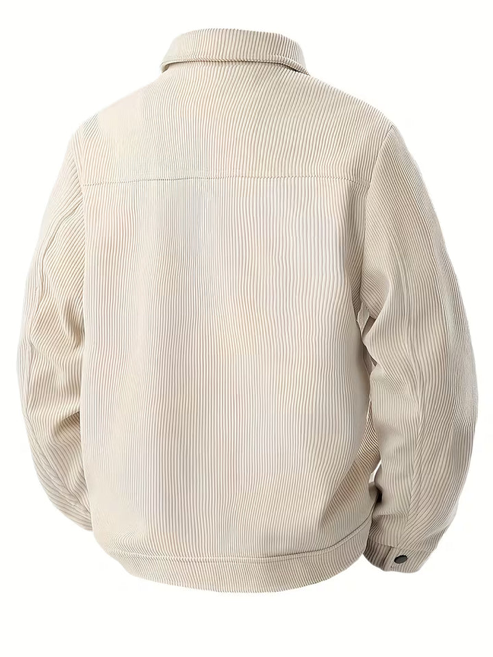 Corduroy jas met twee borstzakken en klassieke kraag