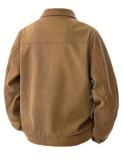 Corduroy jas met twee borstzakken en klassieke kraag