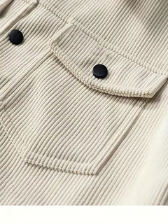 Corduroy jas met twee borstzakken en klassieke kraag