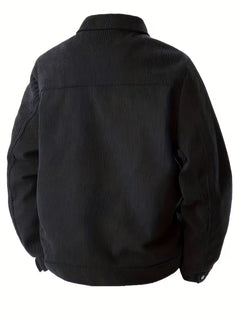 Corduroy jas met twee borstzakken en klassieke kraag