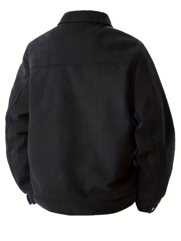 Corduroy jas met twee borstzakken en klassieke kraag