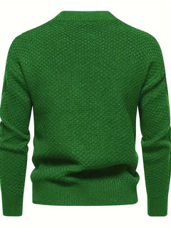 Dik gebreide trui met jacquard patroon