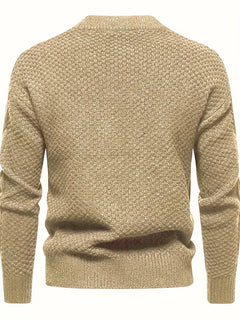 Dik gebreide trui met jacquard patroon