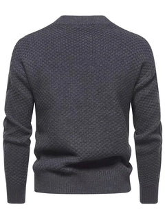 Dik gebreide trui met jacquard patroon