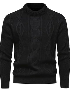 Dik gebreide trui met jacquard patroon