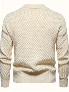 Dik gebreide trui met jacquard patroon
