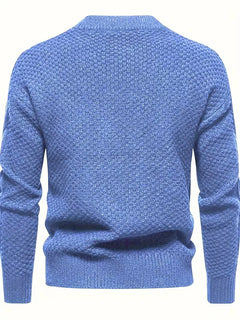 Dik gebreide trui met jacquard patroon