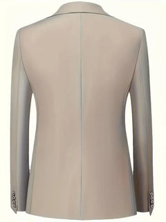 Driedelig heren pak met slim fit en glanzende afwerking