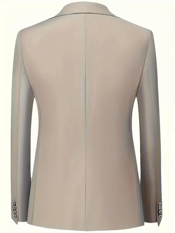 Driedelig heren pak met slim fit en glanzende afwerking