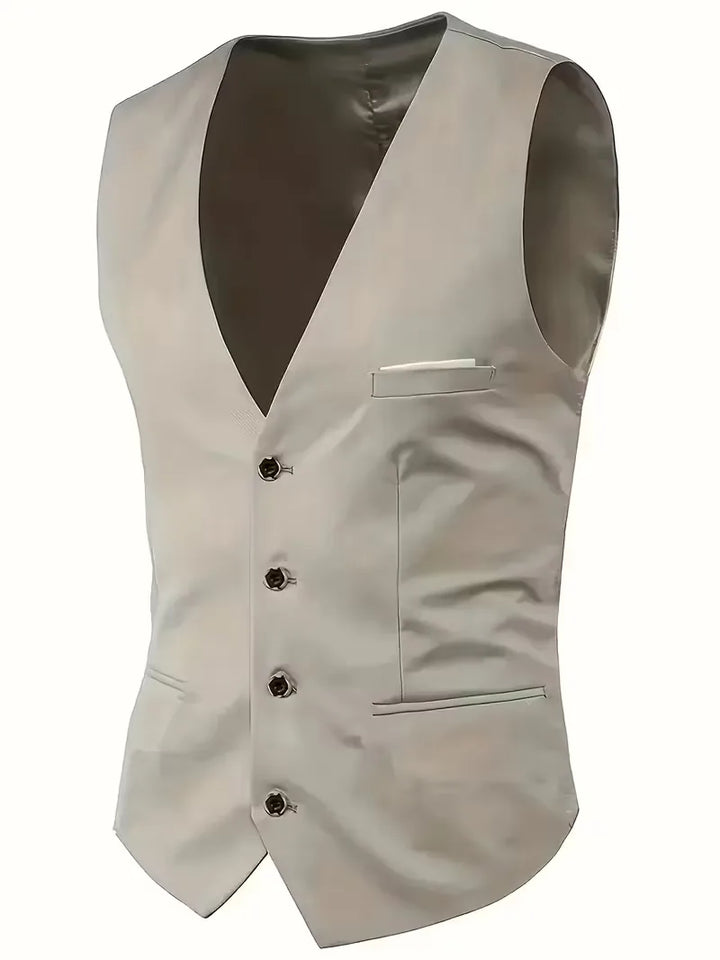 Driedelig heren pak met slim fit en glanzende afwerking