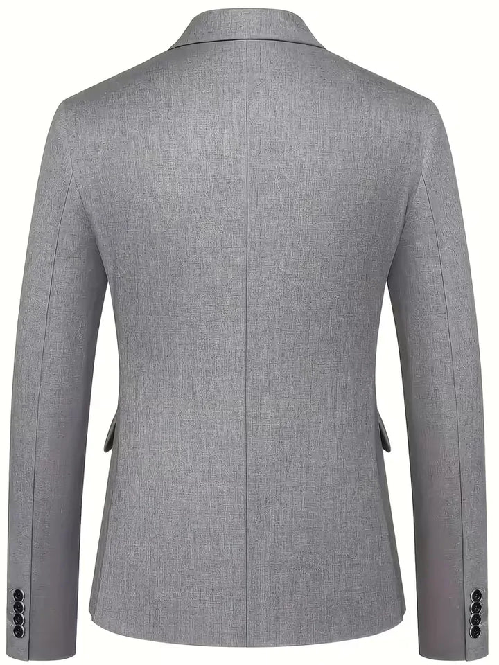 Driedelig heren pak met slim fit en glanzende afwerking