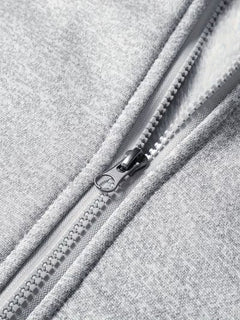 Fleece jas met capuchon en ritssluiting