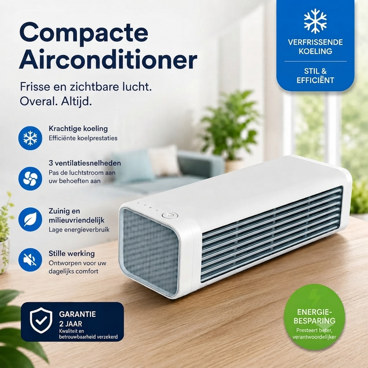 Compact air conditioner met wandmontage