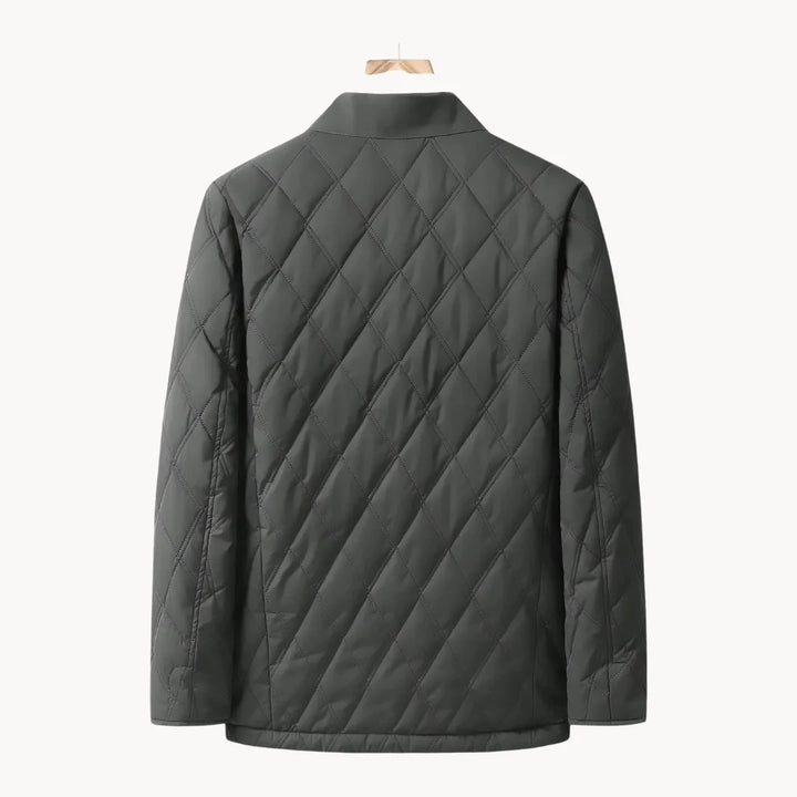 Gequilt jas met klassieke kraag en knoopsluiting