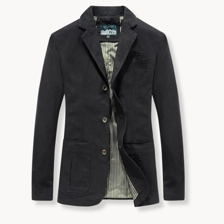 Getailleerde blazer met reverskraag en voorzakken