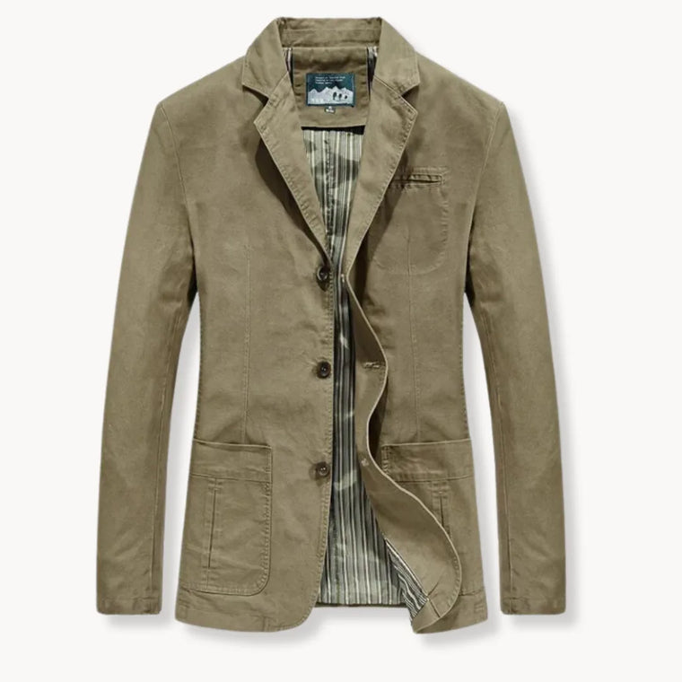 Getailleerde blazer met reverskraag en voorzakken