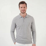 Polo shirt slim fit met lange mouwen