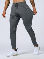 Heren joggers met ademende stof en smalle enkelboord