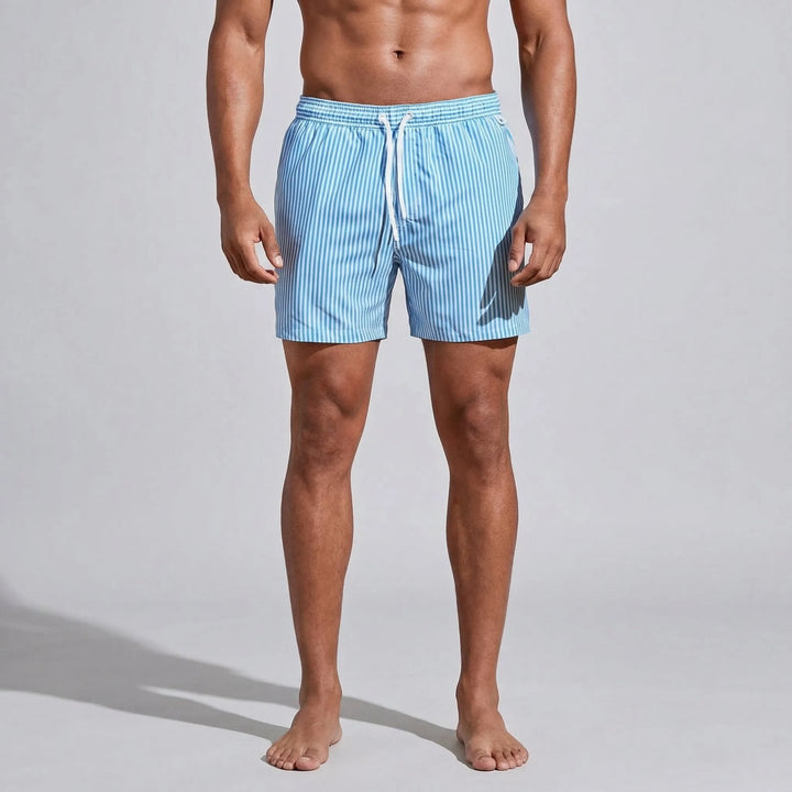 Gestreepte shorts met elastische taille