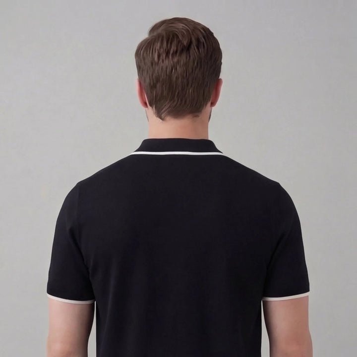 Polo shirt met V-hals