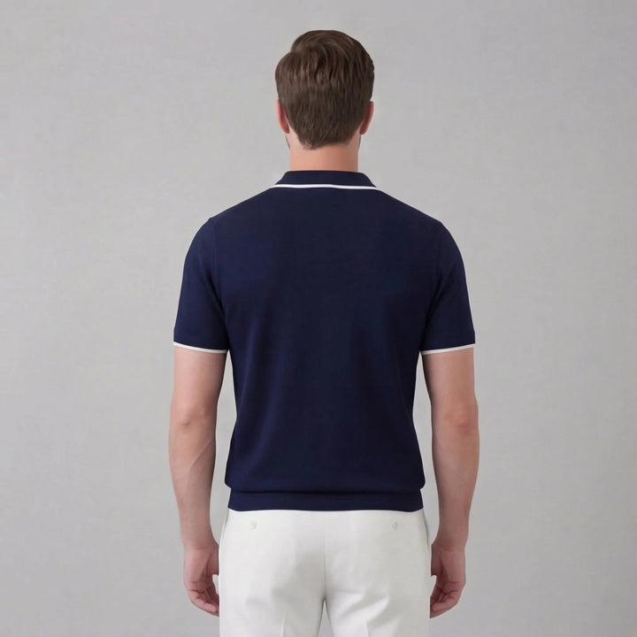 Polo shirt met V-hals