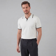 Polo shirt met V-hals