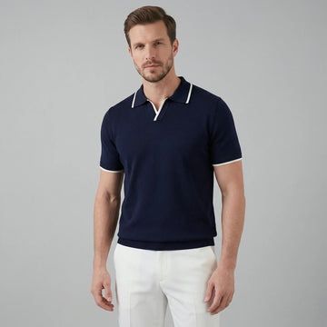 Polo shirt met V-hals