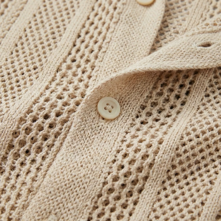 Heren mesh shirt met V-hals