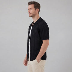Heren mesh shirt met V-hals