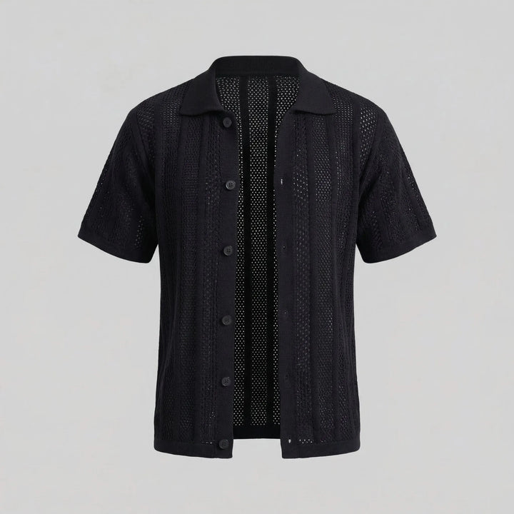 Heren mesh shirt met V-hals