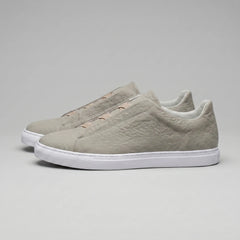 Slip-on sneakers met suède