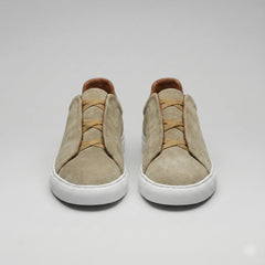 Slip-on sneakers met suède