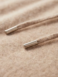 Hoodie van 100% cashmere met capuchon en trekkoord