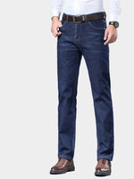 Jeans met fleece-voering en regular fit