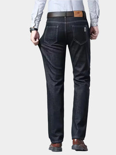 Jeans met fleece-voering en regular fit